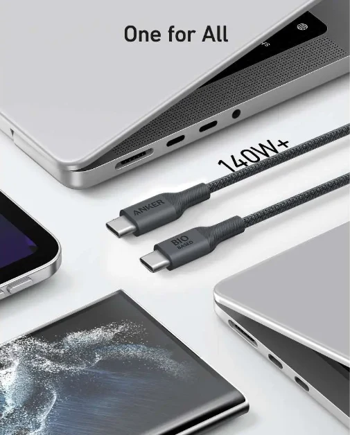 Anker 544 USB-C to USB-C Cable 140W Bio-Nylon 0.9m | Black - Image 6