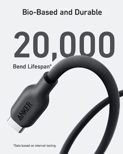 Anker 542 USB-C to Lightning  Cable (Bio Based 3ft) | Black - Image 3