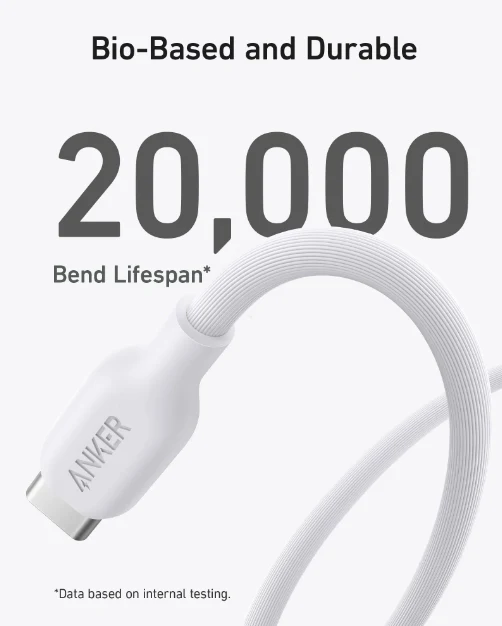 Anker Bio Based And Durable 542 Usb-c To Lightning Cable 3ft | White - Image 4