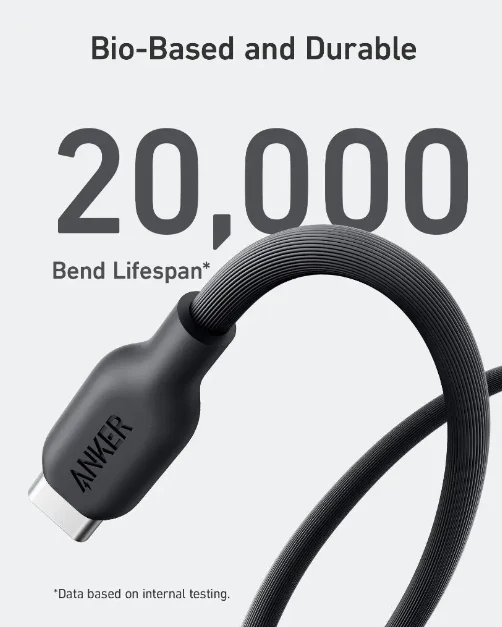 Anker 542 USB-C To Lightning Cable (Bio Based 6ft) | Black - Image 7