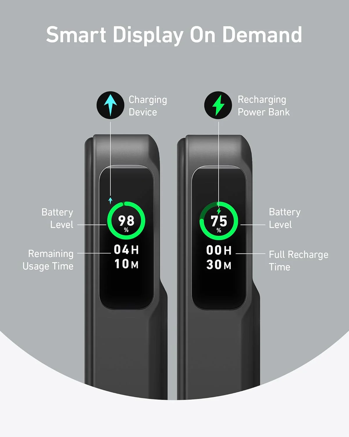 Anker MagGo power Bank (10000 mAh)15W Ultra-fast Magnetic Charging with smart Display | Black - Image 4