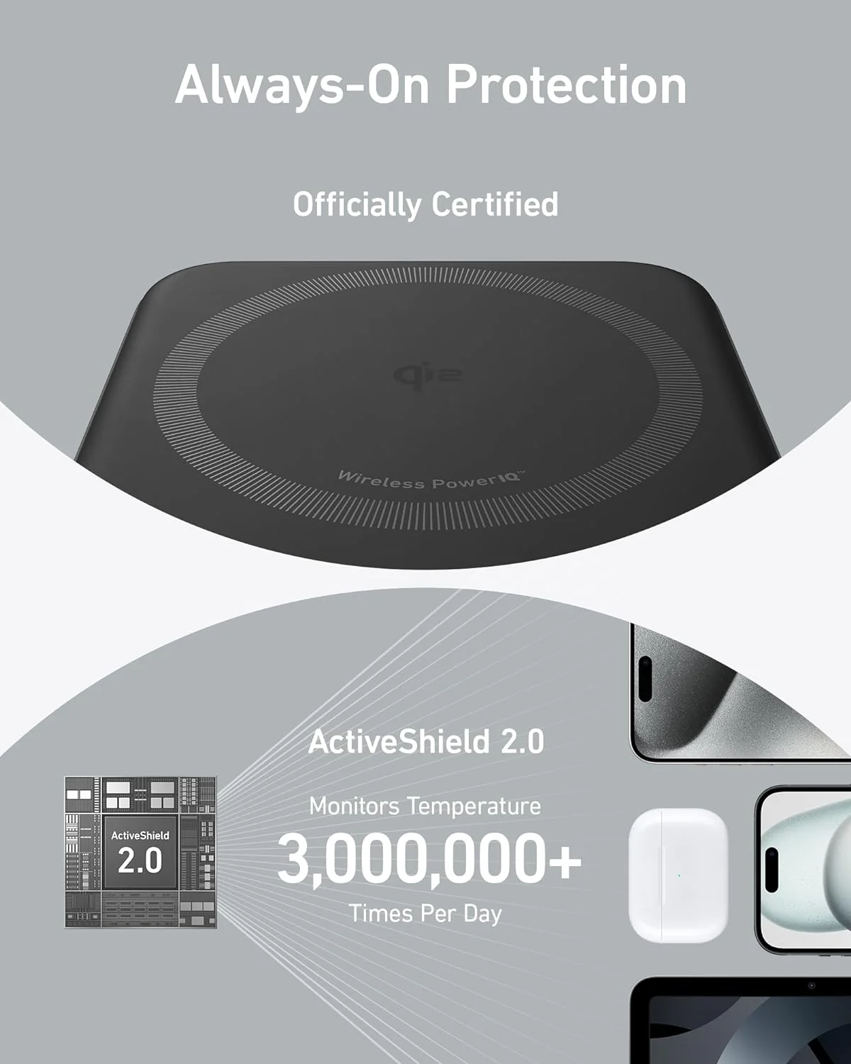 Anker MagGo power Bank (10000 mAh)15W Ultra-fast Magnetic Charging with smart Display | Black - Image 5