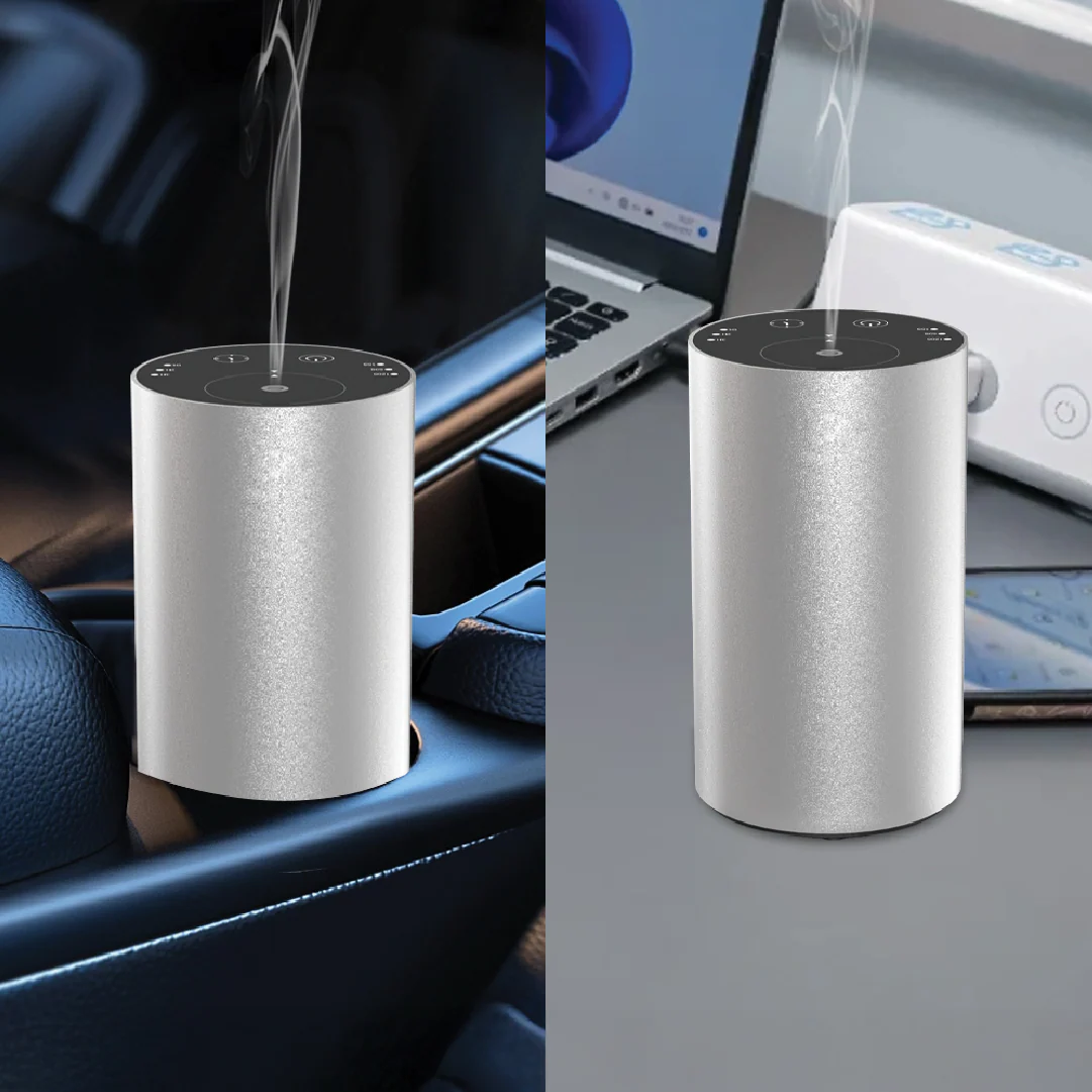 LZEL Aroma Diffuser Aromavista Elite Mini Essential Oil Diffuser Waterless Nebulizer Aroma Diffuser, 2000mah | Silver - Image 3