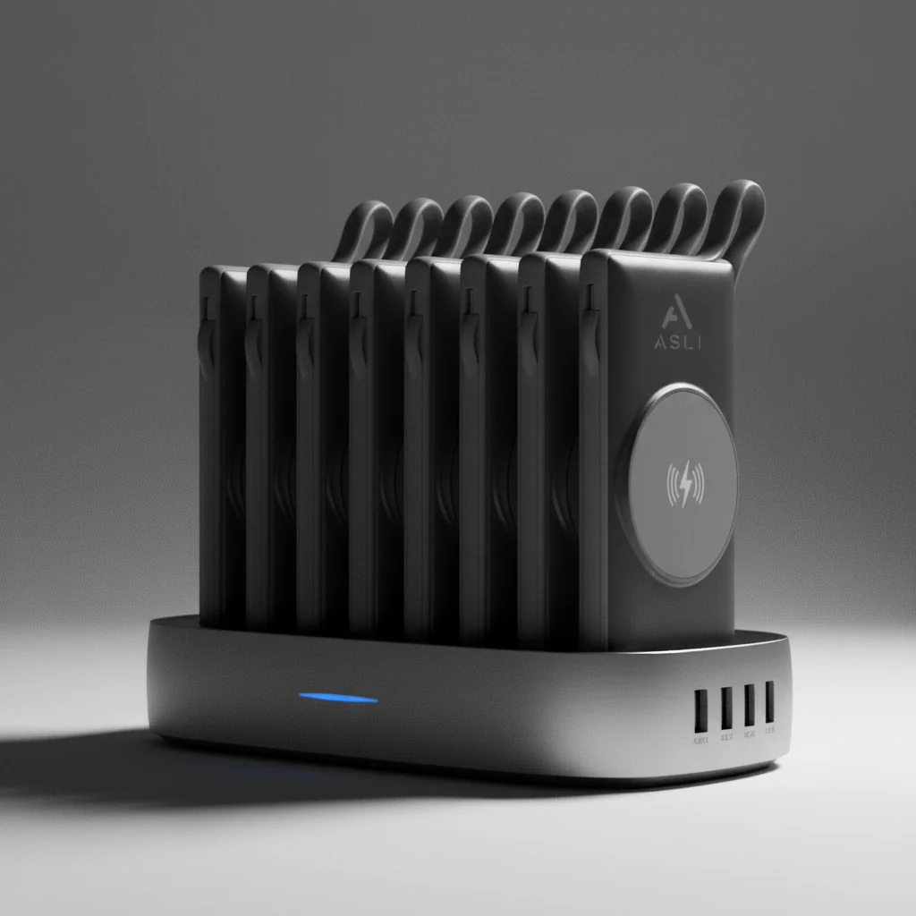 Asli Global 10000mAh x 8 Wireless Magnetic Power Bank PowerStation|Black - Image 9