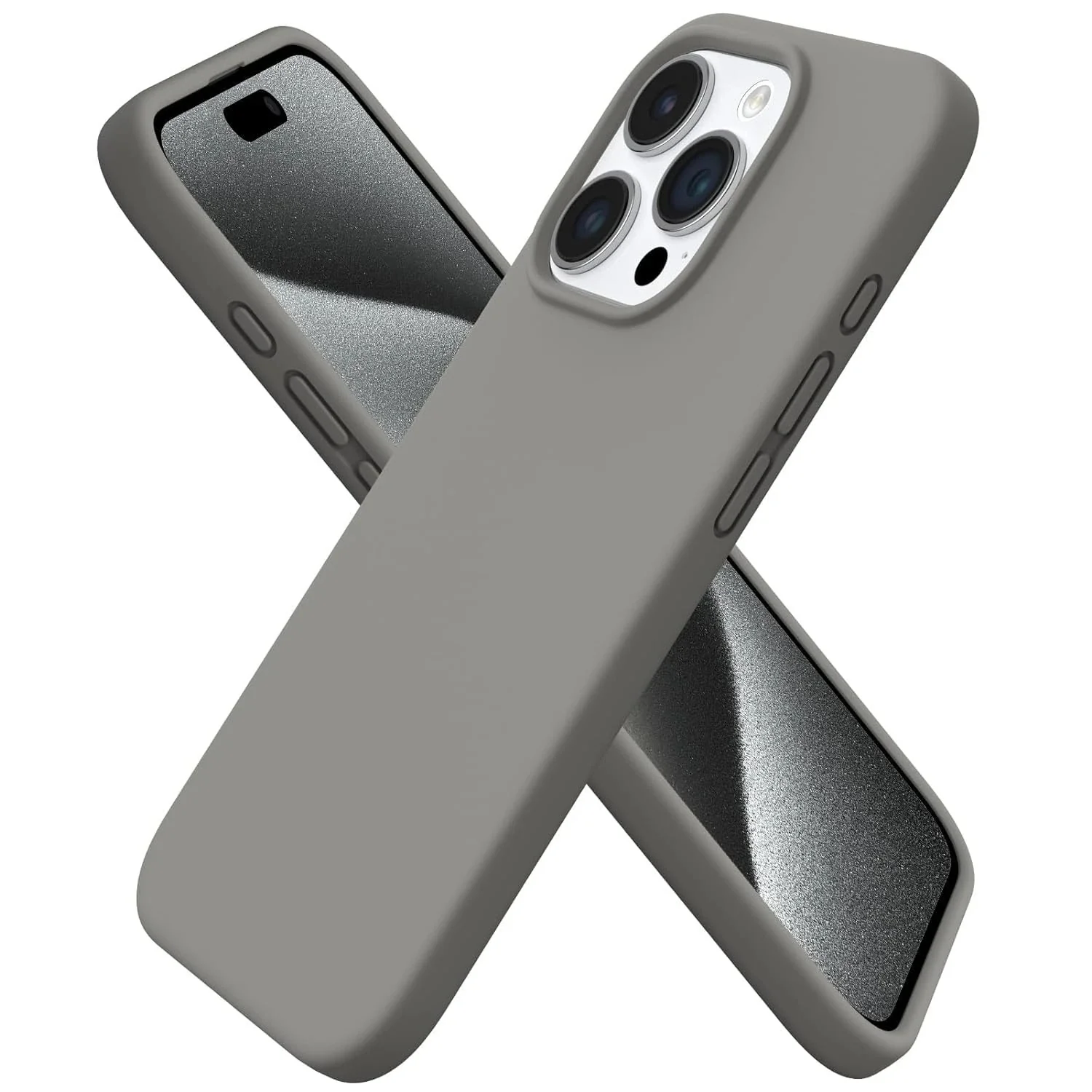 Asli Global iPhone 15 Pro Max Silicone Magsafe Cover | Gray - Image 5