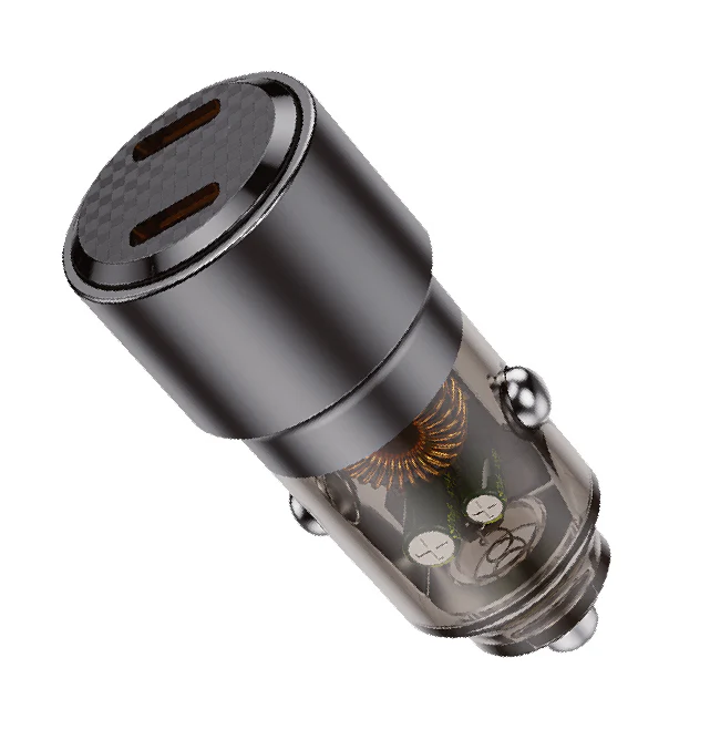 Asli Global Power Ride Pro 90w Car Charger Dual USB-C | Gray - Image 4