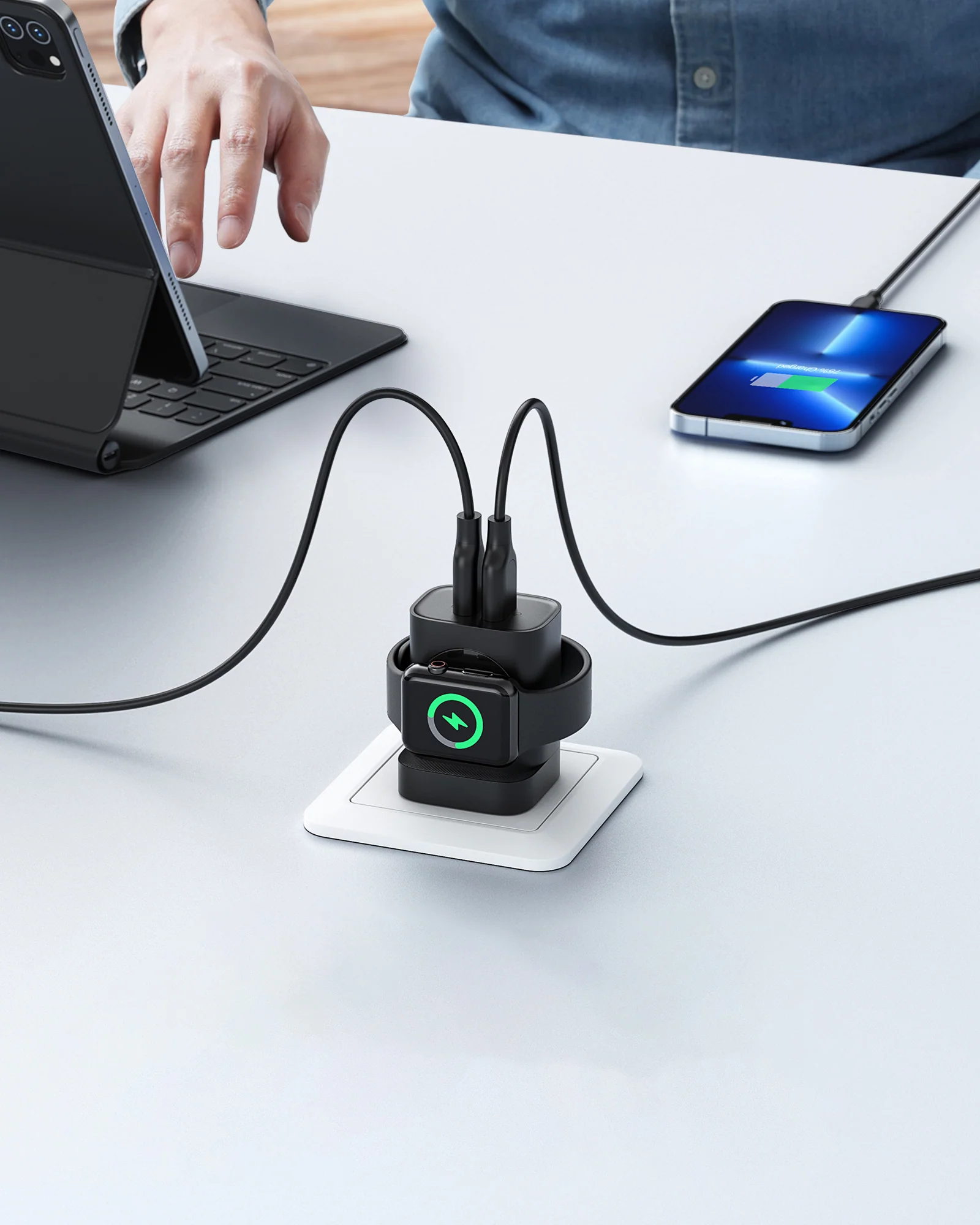 Asli Global Thundervolt Gan Pro 20W With Watch Charger | Black - Image 6
