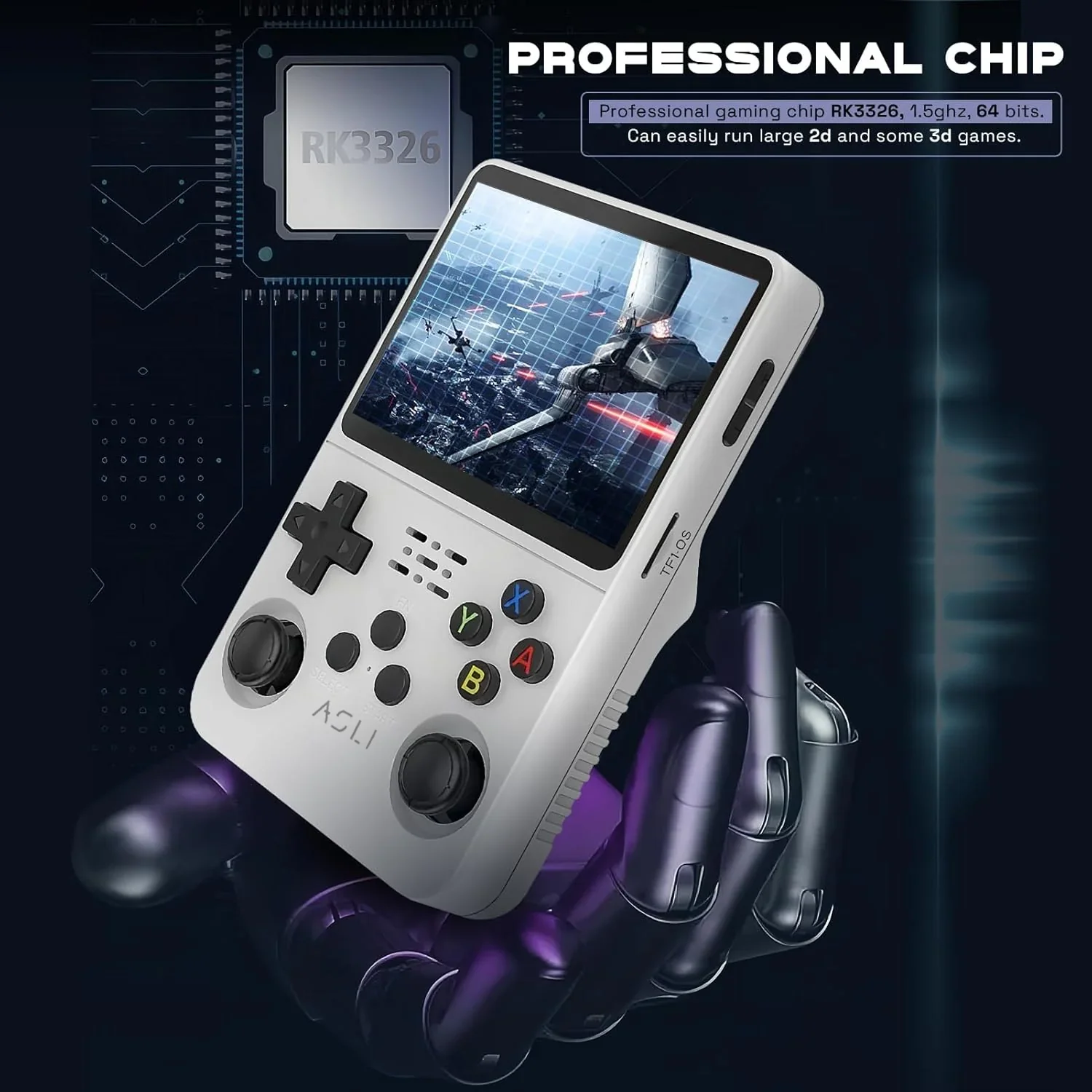 Asli Global Xretro Engine 3.5 Xretro Handheld Game Console With Linux System 128GB | White - Image 3