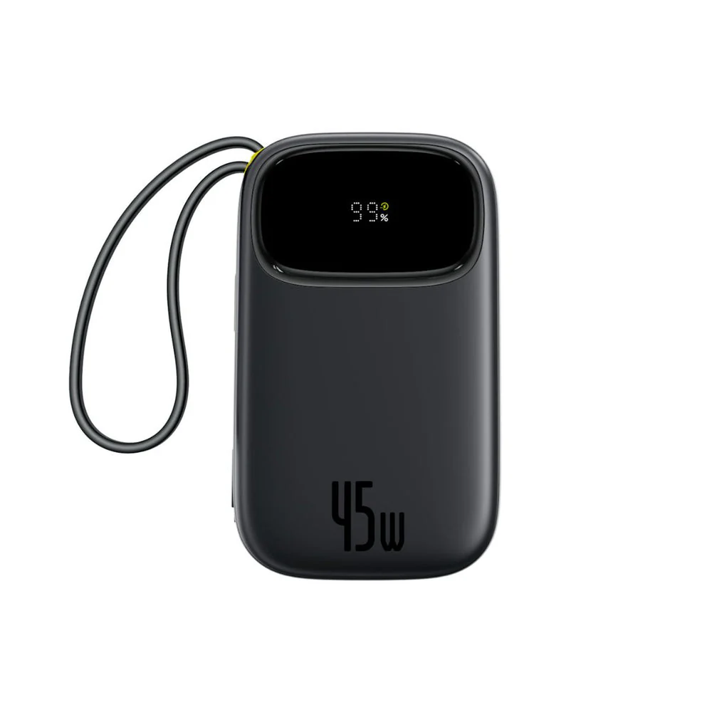 Baseus EnerFill FC31 Qpow3 Digital Display Power Bank with 2 Built-in USB-C Cables 20000mAh 45W | Cosmic Black - Image 2