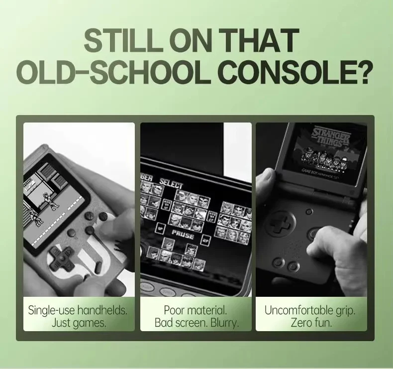 Retro Game Console - 3.5-inch IPS Screen, 6000mAh, 10000 Games | Light Green - Image 7