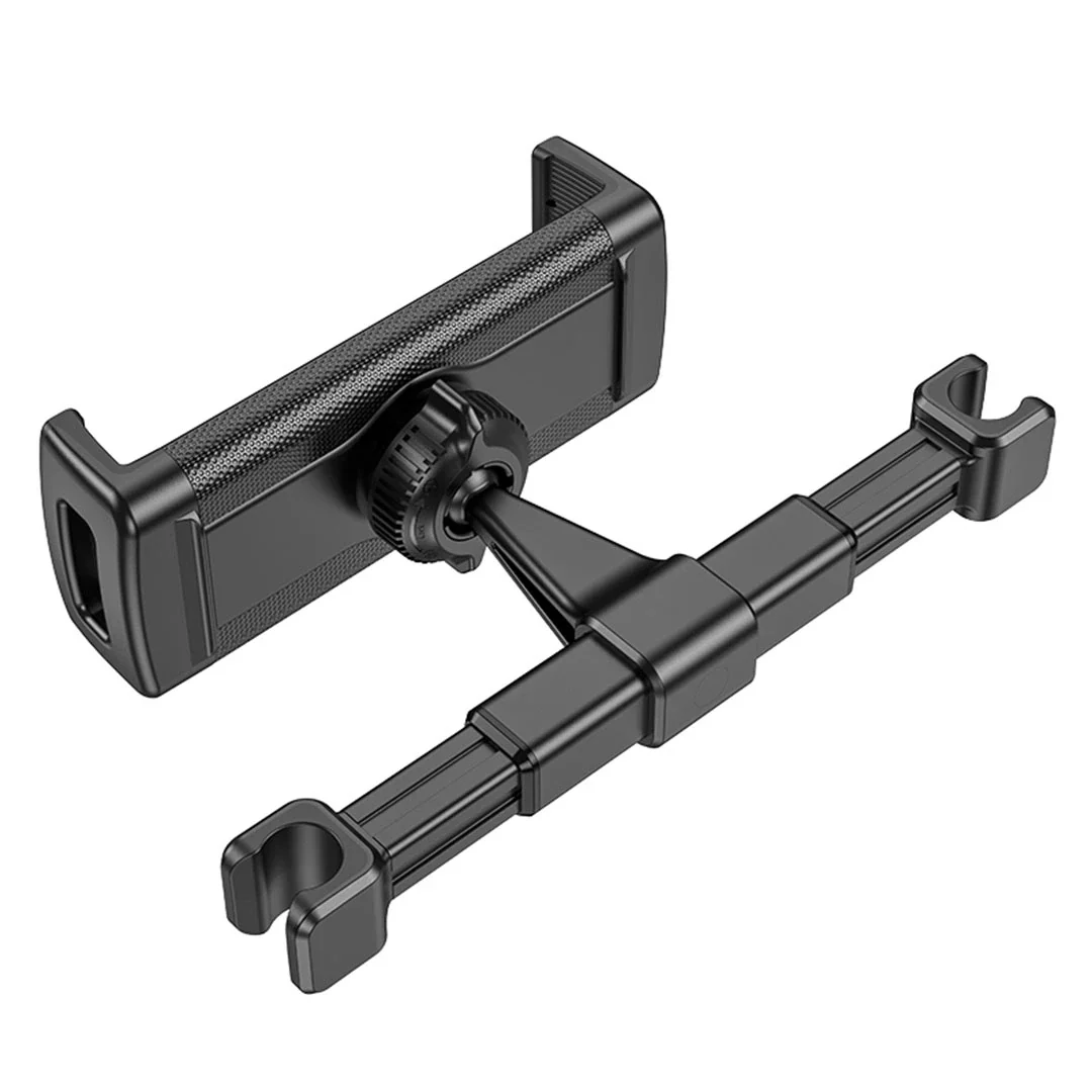 HOCO CA121 Adjustable Headrest Car Holder for Phone & Tablet - Black - Image 4