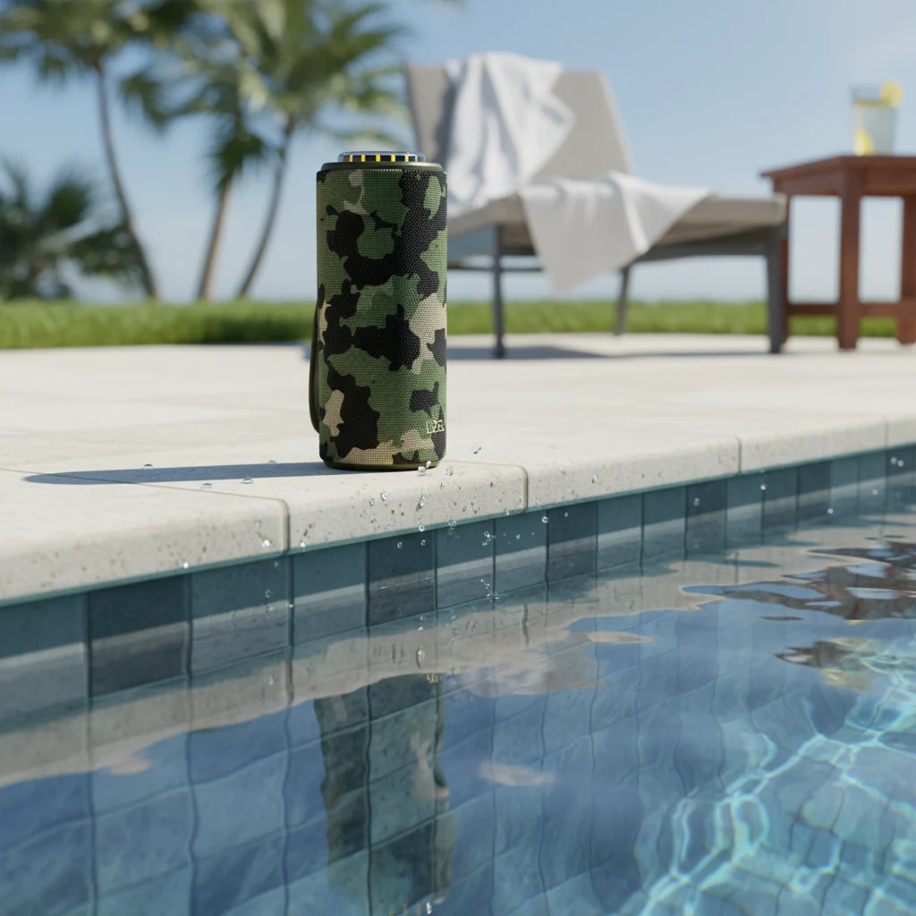 LZEL Aquilasonus Elite Waterproof Portable Bluetooth Speaker With Vibe Lights - Image 4