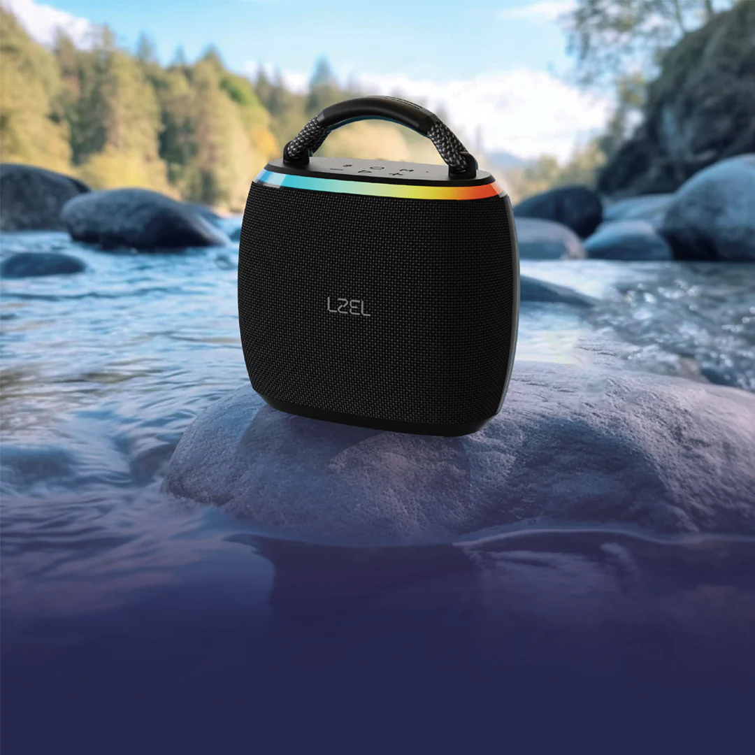 LZEL AquilaSonus Pulse Ultimate – Waterproof Portable Bluetooth Speaker | Black - Image 3