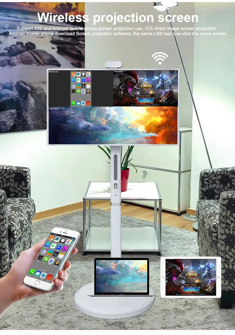 LZEL Smart 32" Android Touch Mobile Monitor with Built-in Stand - Image 8