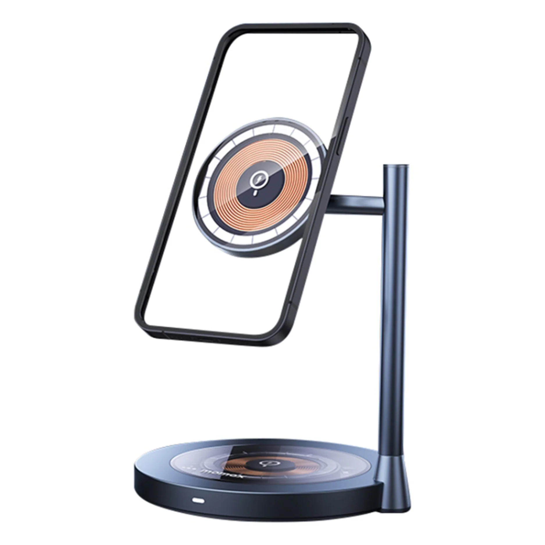 Momax Q.mag Dual2 15w Dual Magnetic Wireless Charger Stand | Black - Image 2