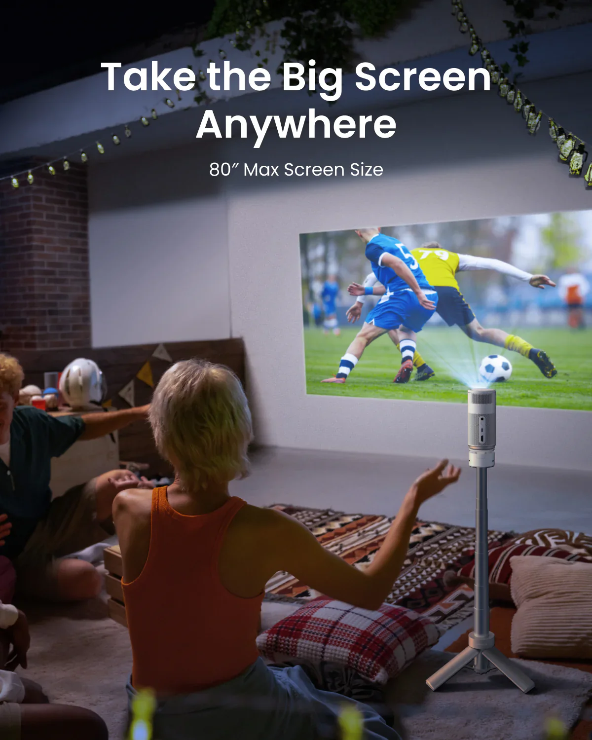 Nebula Capsule Air Smart Projector with Built-in Google TV 720p HD & 2-Hour Playtime | White - Image 5