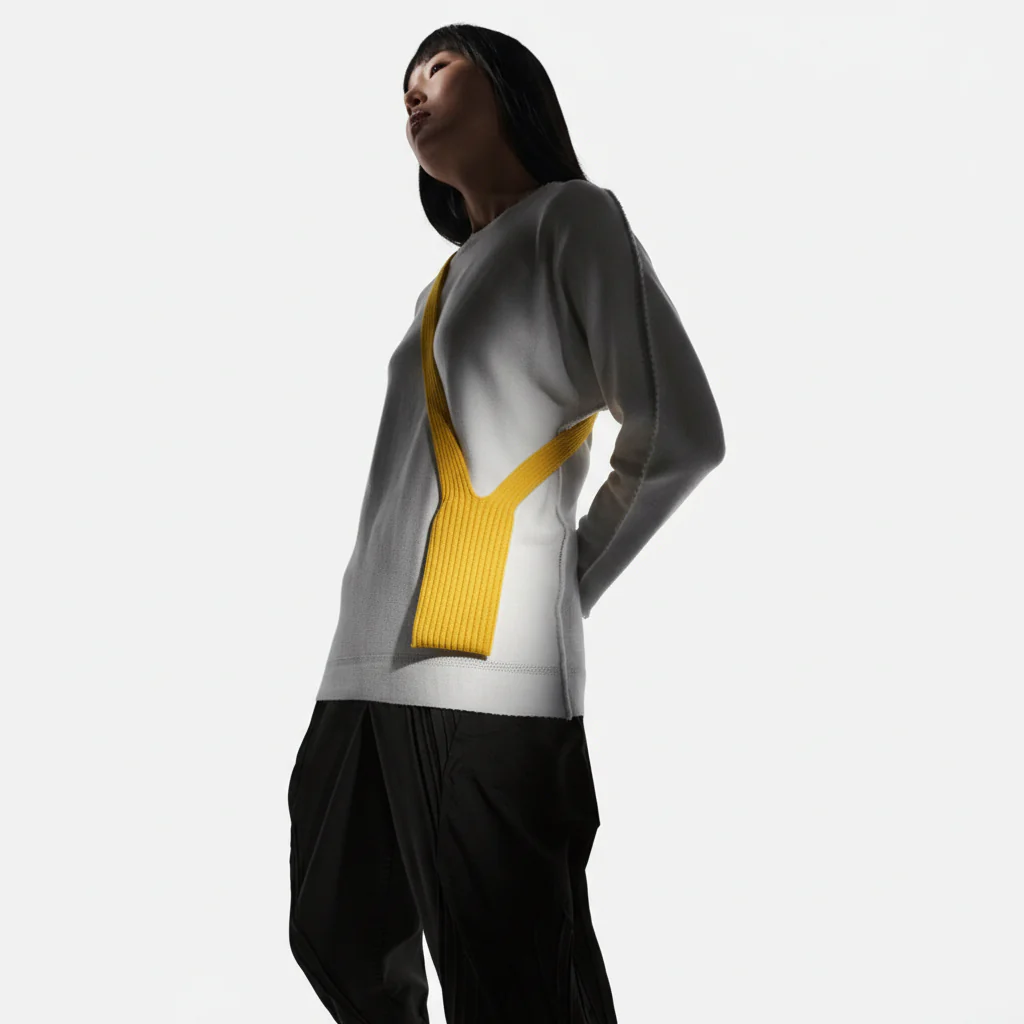 Phone Pocket with Strap – Stretch Knit Wearable iPhone Holder 80 cm | Lemon - Image 4