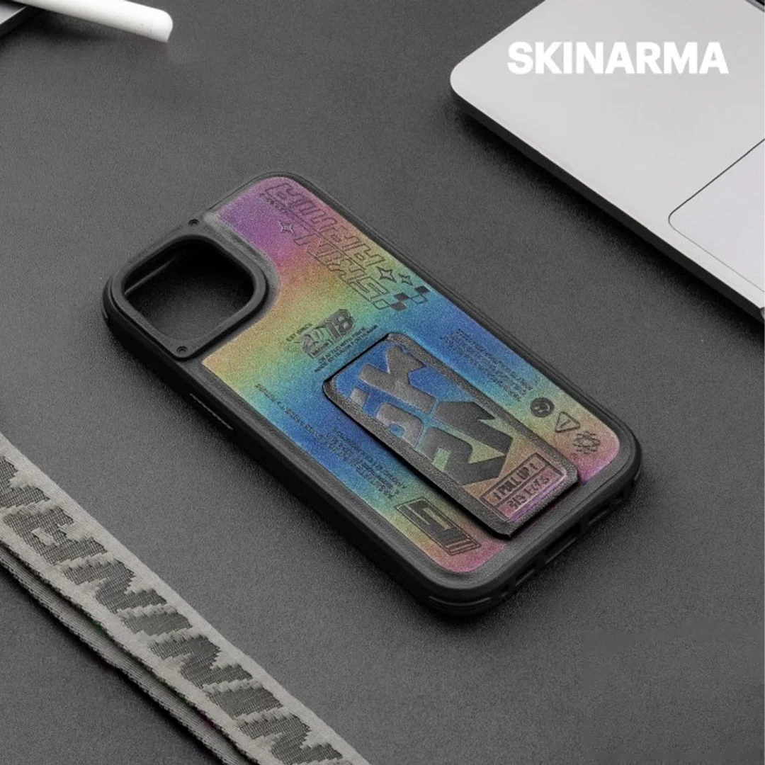 SkinArma iPhone 15 Pro Kira Kobai MagSafe with Grip-Stand Case | Hologram - Image 3