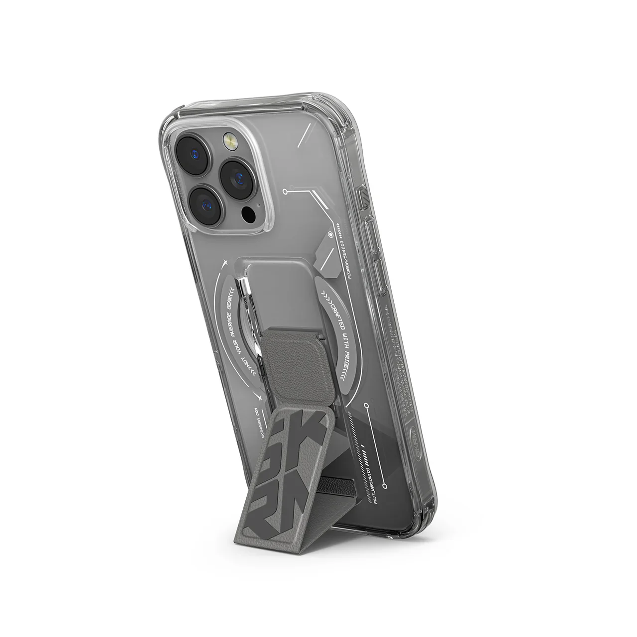 SkinArma iPhone 16 Pro Max Helio MagSafe Case With Grip Stand |Titanium - Image 3