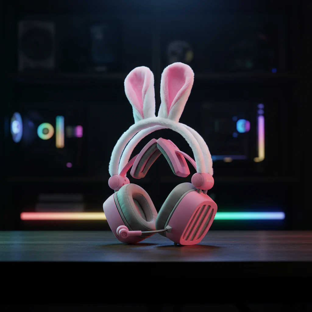 XIBERIA Gaming Headset with Rabbit Ear with 3.5mm - Image 3